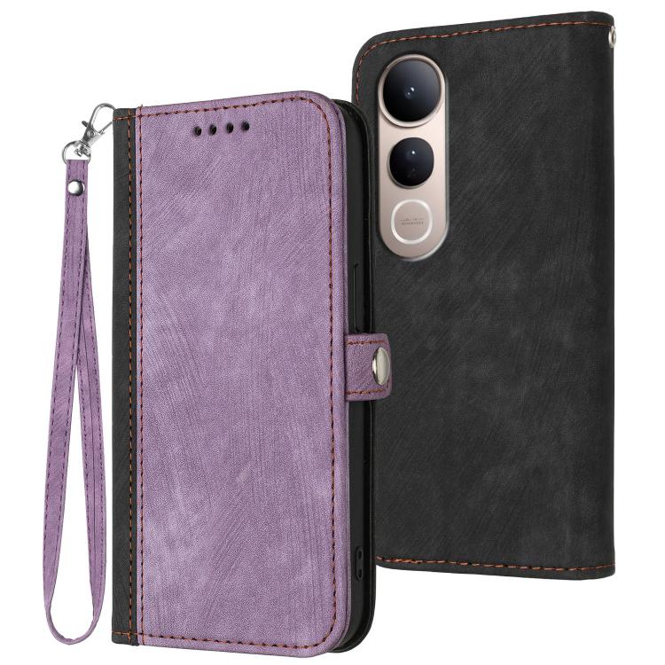 Side Buckle Double Fold Hand Strap Leather Phone Case, For vivo V50 Lite 4G / 5G, For vivo Y39 5G, For vivo Y29s 5G / Y04 4G Global, For vivo Y29 4G, For vivo V50, For vivo X200 Pro, For vivo Y200i
