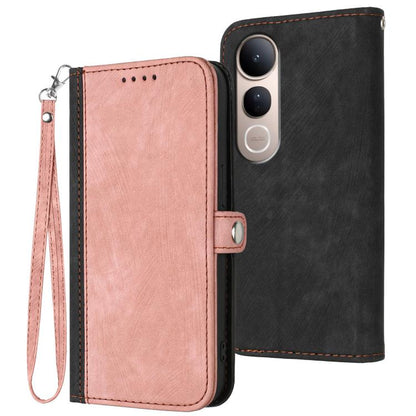 Side Buckle Double Fold Hand Strap Leather Phone Case, For vivo V50 Lite 4G / 5G, For vivo Y39 5G, For vivo Y29s 5G / Y04 4G Global, For vivo Y29 4G, For vivo V50, For vivo X200 Pro, For vivo Y200i