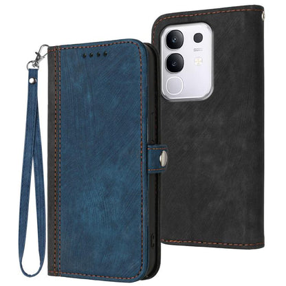 Side Buckle Double Fold Hand Strap Leather Phone Case, For vivo V50 Lite 4G / 5G, For vivo Y39 5G, For vivo Y29s 5G / Y04 4G Global, For vivo Y29 4G, For vivo V50, For vivo X200 Pro, For vivo Y200i