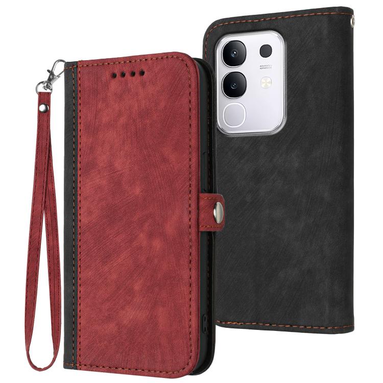Side Buckle Double Fold Hand Strap Leather Phone Case, For vivo V50 Lite 4G / 5G, For vivo Y39 5G, For vivo Y29s 5G / Y04 4G Global, For vivo Y29 4G, For vivo V50, For vivo X200 Pro, For vivo Y200i