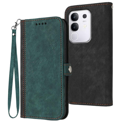 Side Buckle Double Fold Hand Strap Leather Phone Case, For vivo V50 Lite 4G / 5G, For vivo Y39 5G, For vivo Y29s 5G / Y04 4G Global, For vivo Y29 4G, For vivo V50, For vivo X200 Pro, For vivo Y200i