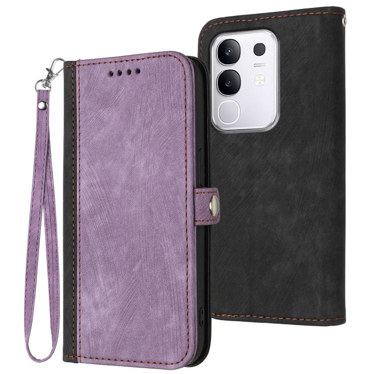 Side Buckle Double Fold Hand Strap Leather Phone Case, For vivo V50 Lite 4G / 5G, For vivo Y39 5G, For vivo Y29s 5G / Y04 4G Global, For vivo Y29 4G, For vivo V50, For vivo X200 Pro, For vivo Y200i