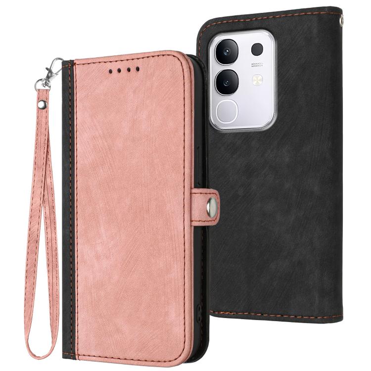 Side Buckle Double Fold Hand Strap Leather Phone Case, For vivo V50 Lite 4G / 5G, For vivo Y39 5G, For vivo Y29s 5G / Y04 4G Global, For vivo Y29 4G, For vivo V50, For vivo X200 Pro, For vivo Y200i