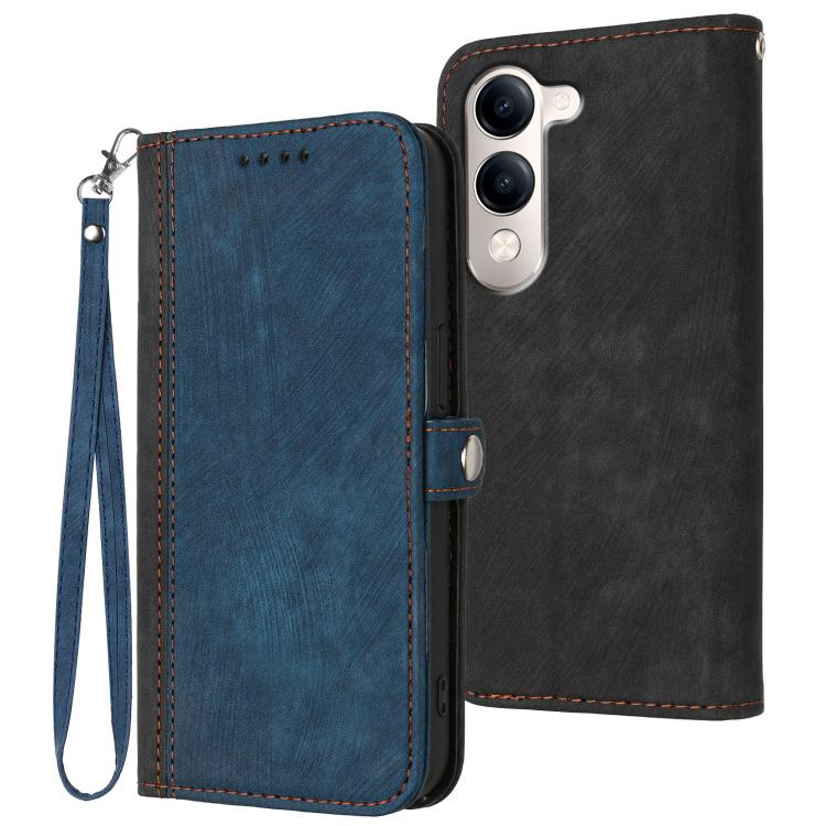 Side Buckle Double Fold Hand Strap Leather Phone Case, For vivo V50 Lite 4G / 5G, For vivo Y39 5G, For vivo Y29s 5G / Y04 4G Global, For vivo Y29 4G, For vivo V50, For vivo X200 Pro, For vivo Y200i
