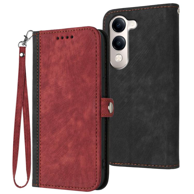 Side Buckle Double Fold Hand Strap Leather Phone Case, For vivo V50 Lite 4G / 5G, For vivo Y39 5G, For vivo Y29s 5G / Y04 4G Global, For vivo Y29 4G, For vivo V50, For vivo X200 Pro, For vivo Y200i