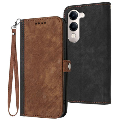 Side Buckle Double Fold Hand Strap Leather Phone Case, For vivo V50 Lite 4G / 5G, For vivo Y39 5G, For vivo Y29s 5G / Y04 4G Global, For vivo Y29 4G, For vivo V50, For vivo X200 Pro, For vivo Y200i