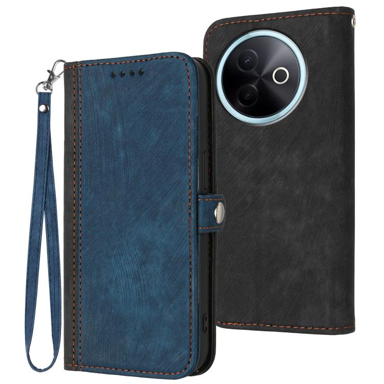Side Buckle Double Fold Hand Strap Leather Phone Case, For vivo V50 Lite 4G / 5G, For vivo Y39 5G, For vivo Y29s 5G / Y04 4G Global, For vivo Y29 4G, For vivo V50, For vivo X200 Pro, For vivo Y200i