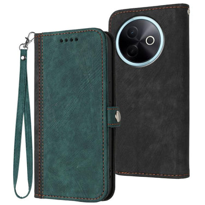 Side Buckle Double Fold Hand Strap Leather Phone Case, For vivo V50 Lite 4G / 5G, For vivo Y39 5G, For vivo Y29s 5G / Y04 4G Global, For vivo Y29 4G, For vivo V50, For vivo X200 Pro, For vivo Y200i