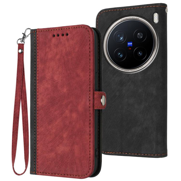 Side Buckle Double Fold Hand Strap Leather Phone Case, For vivo V50 Lite 4G / 5G, For vivo Y39 5G, For vivo Y29s 5G / Y04 4G Global, For vivo Y29 4G, For vivo V50, For vivo X200 Pro, For vivo Y200i