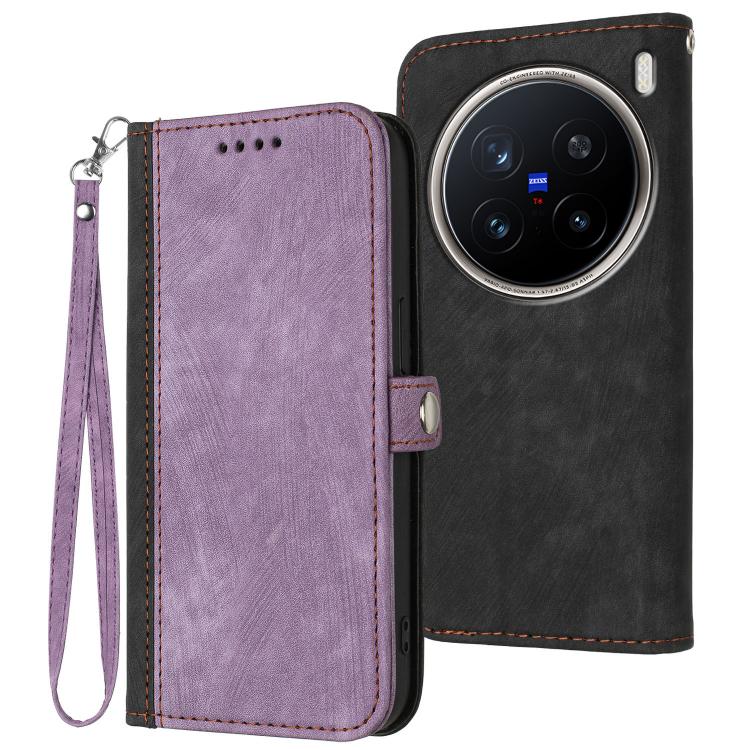 Side Buckle Double Fold Hand Strap Leather Phone Case, For vivo V50 Lite 4G / 5G, For vivo Y39 5G, For vivo Y29s 5G / Y04 4G Global, For vivo Y29 4G, For vivo V50, For vivo X200 Pro, For vivo Y200i