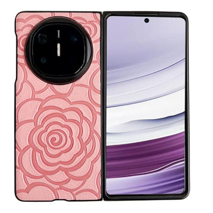 Impression Camellia Pattern Protective Phone Case, For Huawei Pura X Max, For Huawei Mate X7, For Huawei Pura X, For Huawei Mate X6, For Huawei Mate X5, For Huawei Mate Xs 2