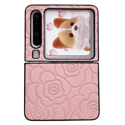 Impression Camellia Pattern Protective Phone Case, For Huawei Pura X Max, For Huawei Mate X7, For Huawei Pura X, For Huawei Mate X6, For Huawei Mate X5, For Huawei Mate Xs 2