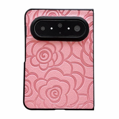 Impression Camellia Pattern Protective Phone Case, For Huawei Pura X Max, For Huawei Mate X7, For Huawei Pura X, For Huawei Mate X6, For Huawei Mate X5, For Huawei Mate Xs 2