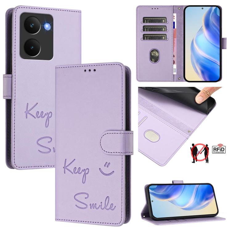 Smile Embossing RFID Leather Phone Case, For Realme C71 4G Global, For Realme 14x Global / V70 5G / C75 5G, For Realme Narzo 80 Pro / 14 Pro 5G India, For Realme 14 5G / 14T 5G Global, For Realme P3 Ultra 5G, For Realme P3 5G, For Realme 14 Pro+ 5G    ...