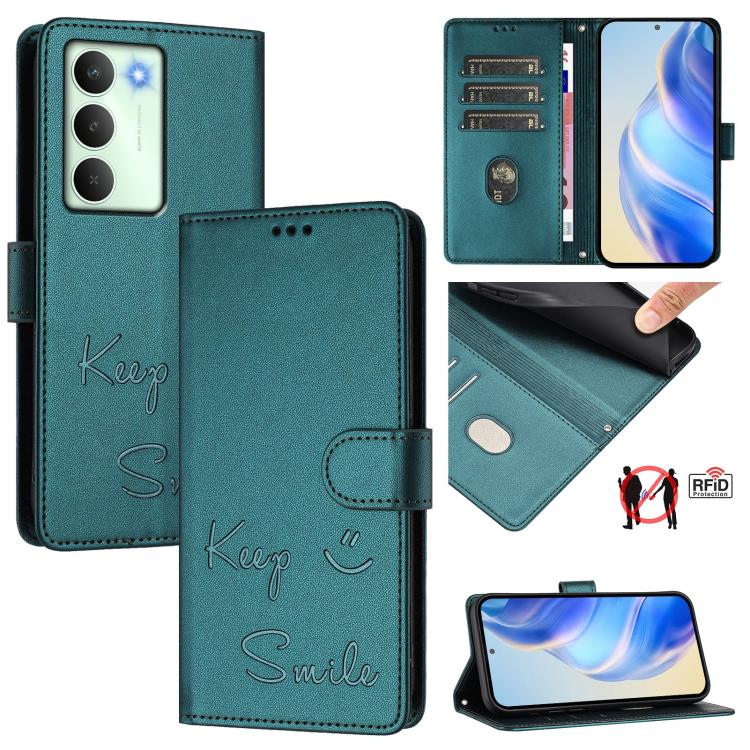 Smile Embossing RFID Leather Phone Case, For Realme C71 4G Global, For Realme 14x Global / V70 5G / C75 5G, For Realme Narzo 80 Pro / 14 Pro 5G India, For Realme 14 5G / 14T 5G Global, For Realme P3 Ultra 5G, For Realme P3 5G, For Realme 14 Pro+ 5G    ...