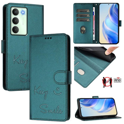 Smile Embossing RFID Leather Phone Case, For Realme C71 4G Global, For Realme 14x Global / V70 5G / C75 5G, For Realme Narzo 80 Pro / 14 Pro 5G India, For Realme 14 5G / 14T 5G Global, For Realme P3 Ultra 5G, For Realme P3 5G, For Realme 14 Pro+ 5G    ...
