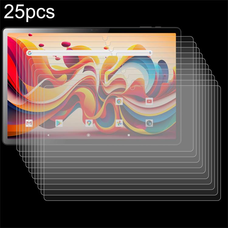 25pcs 9H 0.3mm Explosion-proof Tempered Glass Film, For Logicom Tab 134 10.1, For Logicom Tab XL 14, For Logicom Tab 210 10.1 inch, For Logicom Tablet Fold 10 10.1, For Logicom Tablet Fold 12 12 inch