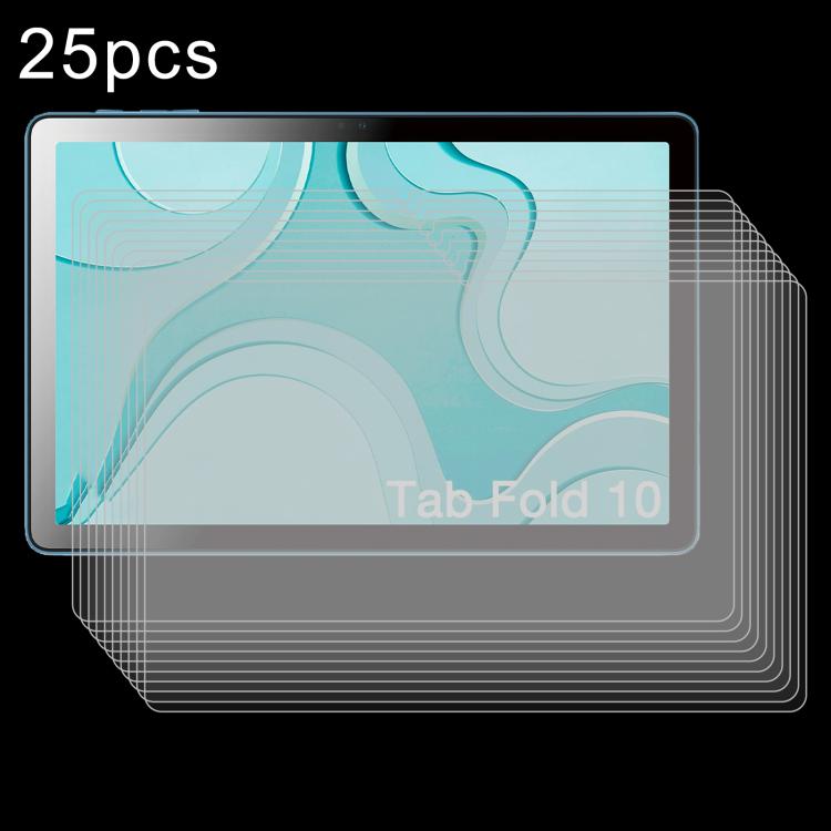 25pcs 9H 0.3mm Explosion-proof Tempered Glass Film, For Logicom Tab 134 10.1, For Logicom Tab XL 14, For Logicom Tab 210 10.1 inch, For Logicom Tablet Fold 10 10.1, For Logicom Tablet Fold 12 12 inch