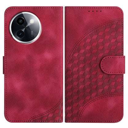 Elephant Head Embossed Phone Leather Case with Lanyard, For vivo Y200i