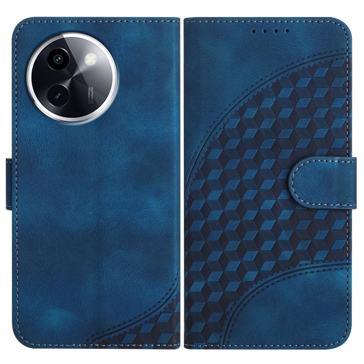 Elephant Head Embossed Phone Leather Case with Lanyard, For vivo Y200i