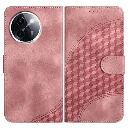 Elephant Head Embossed Phone Leather Case with Lanyard, For vivo Y200i