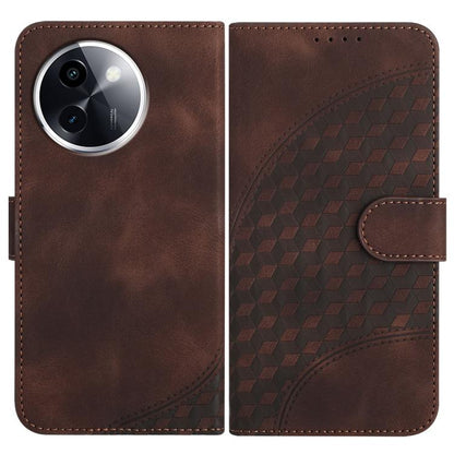 Elephant Head Embossed Phone Leather Case with Lanyard, For vivo Y200i