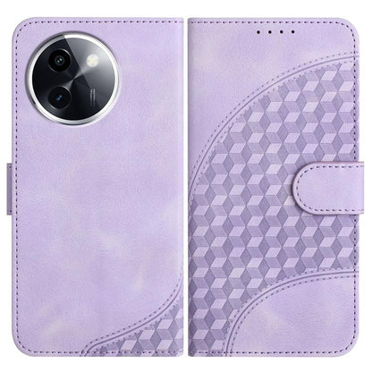 Elephant Head Embossed Phone Leather Case with Lanyard, For vivo Y200i