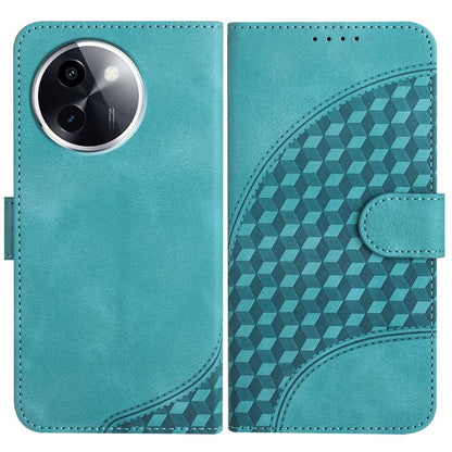 Elephant Head Embossed Phone Leather Case with Lanyard, For vivo Y200i