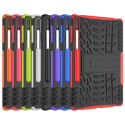 Assorted color rugged tablet cases with textured grip and built-in kickstand