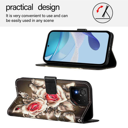 Colored Drawing Pattern Plain Weave Leather Phone Case, For Asus ROG Phone 9 / 9 Pro