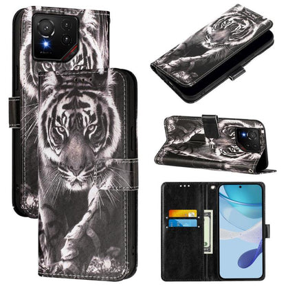 Colored Drawing Pattern Plain Weave Leather Phone Case, For Asus ROG Phone 9 / 9 Pro