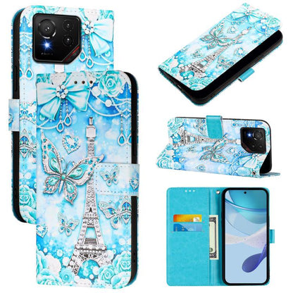 Colored Drawing Pattern Plain Weave Leather Phone Case, For Asus ROG Phone 9 / 9 Pro