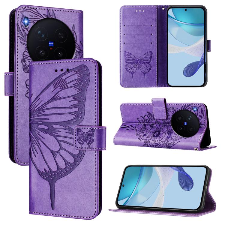 Embossed Butterfly Leather Phone Case, For vivo iQOO Neo11 Ultra 5G, For vivo iQOO Z11S 5G / V80 Lite 5G, For vivo X500 Pro 5G, For vivo X500 Pro Max 5G, For vivo X300 FE 5G Russia / 5G Zeiss, For vivo X300s 5G, For vivo V70 FE 5G                      ...