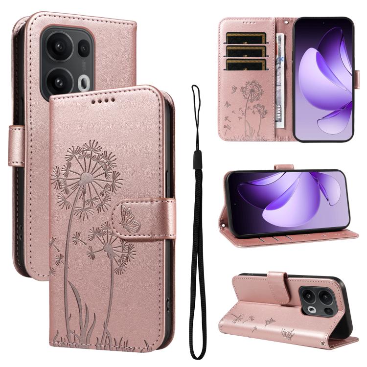 Dandelion Embossed Pattern Flip Leather Phone Case, For OPPO Find X9 Ultra 5G, For OPPO A6X 5G / A6 5G, For OPPO Reno15 Pro 5G Global, For OPPO Reno15 5G Global, For OPPO Find X9, For OPPO A6 Pro 4G / 5G Global, For OPPO Find X9 Pro                    ...