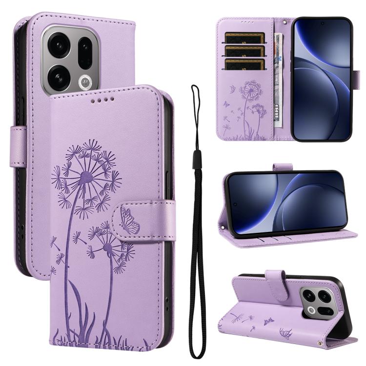 Dandelion Embossed Pattern Flip Leather Phone Case, For OPPO Find X9 Ultra 5G, For OPPO A6X 5G / A6 5G, For OPPO Reno15 Pro 5G Global, For OPPO Reno15 5G Global, For OPPO Find X9, For OPPO A6 Pro 4G / 5G Global, For OPPO Find X9 Pro                    ...