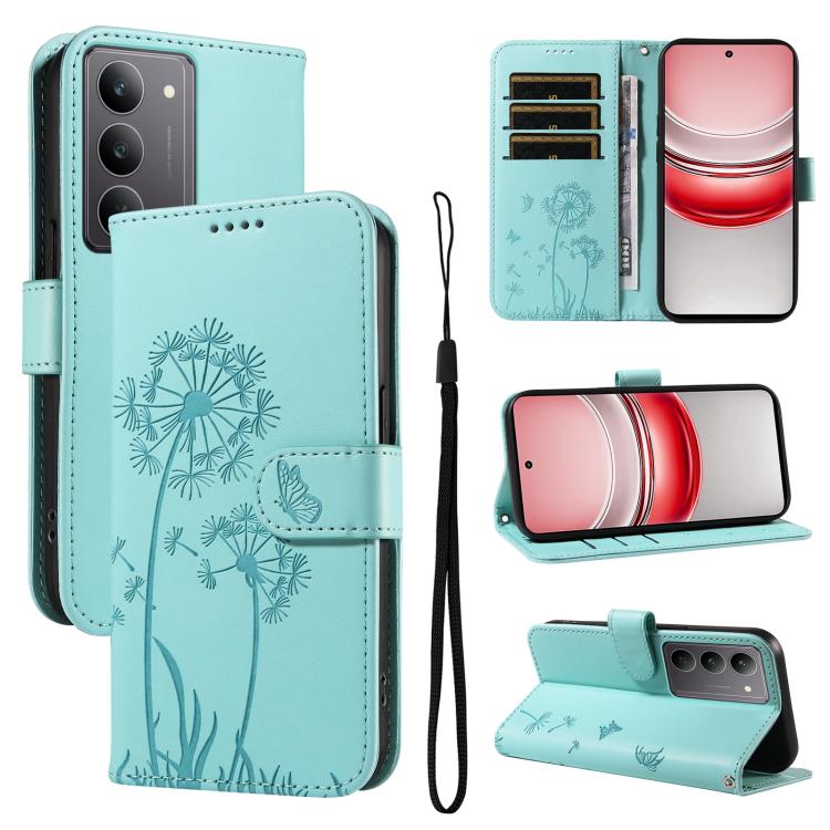 Dandelion Embossed Pattern Flip Leather Phone Case, For Realme 16T 5G, For Realme 16 Pro+ 5G Global, For Realme 16 Pro 5G Global, For Realme P4x 5G, For Realme C85 5G / 15X 5G India, For Realme C85 Pro 4G, For Realme 15T 5G, For Realme C71 4G India    ...