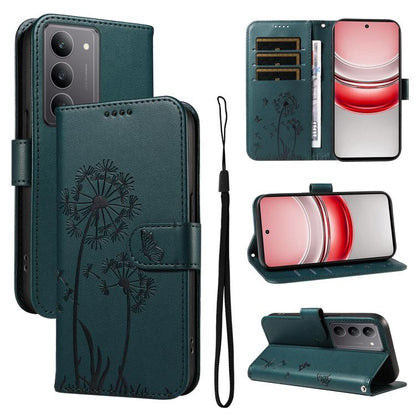 Dandelion Embossed Pattern Flip Leather Phone Case, For Realme 16T 5G, For Realme 16 Pro+ 5G Global, For Realme 16 Pro 5G Global, For Realme P4x 5G, For Realme C85 5G / 15X 5G India, For Realme C85 Pro 4G, For Realme 15T 5G, For Realme C71 4G India    ...