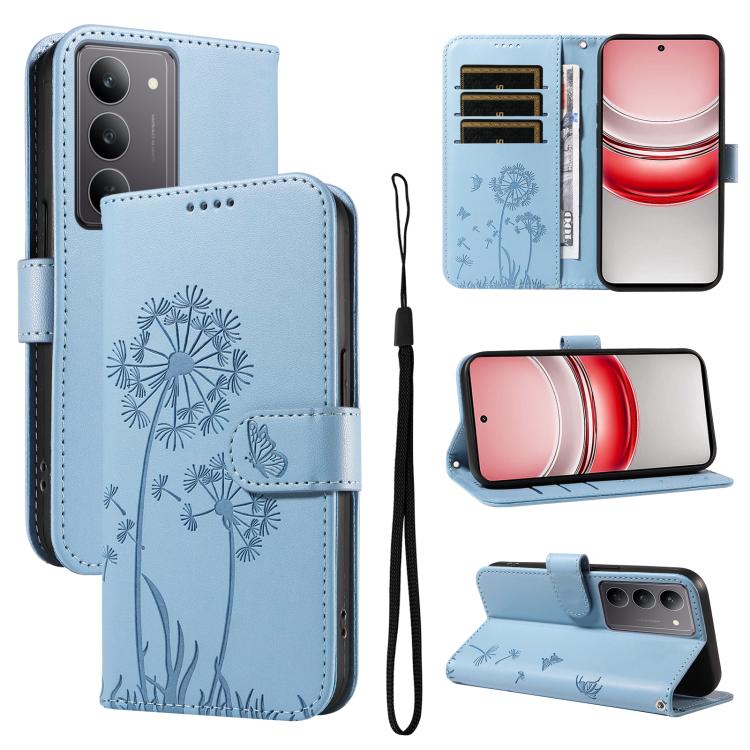 Dandelion Embossed Pattern Flip Leather Phone Case, For Realme 16T 5G, For Realme 16 Pro+ 5G Global, For Realme 16 Pro 5G Global, For Realme P4x 5G, For Realme C85 5G / 15X 5G India, For Realme C85 Pro 4G, For Realme 15T 5G, For Realme C71 4G India    ...
