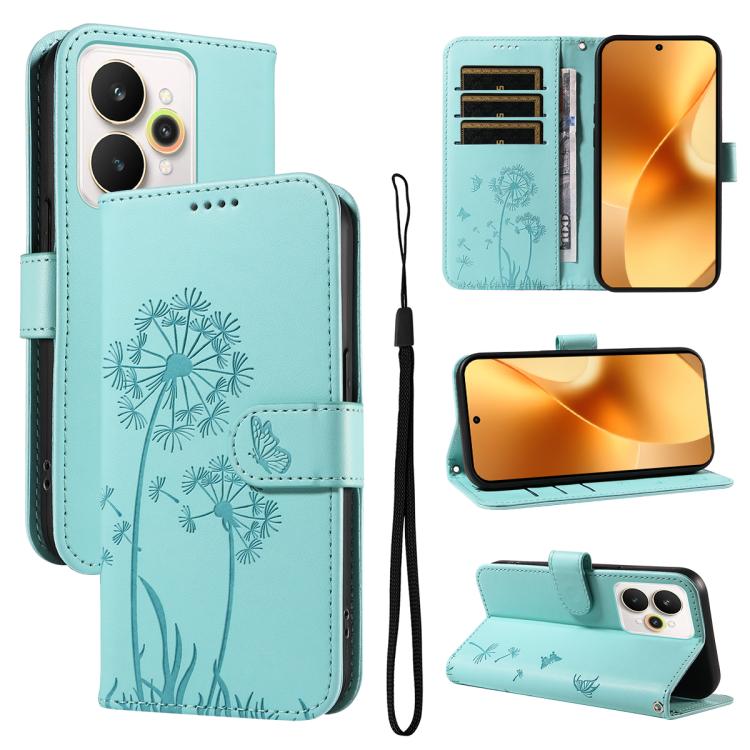 Dandelion Embossed Pattern Flip Leather Phone Case, For Realme 16T 5G, For Realme 16 Pro+ 5G Global, For Realme 16 Pro 5G Global, For Realme P4x 5G, For Realme C85 5G / 15X 5G India, For Realme C85 Pro 4G, For Realme 15T 5G, For Realme C71 4G India    ...