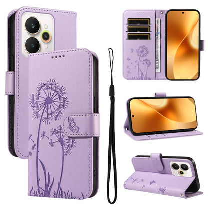 Dandelion Embossed Pattern Flip Leather Phone Case, For Realme 16T 5G, For Realme 16 Pro+ 5G Global, For Realme 16 Pro 5G Global, For Realme P4x 5G, For Realme C85 5G / 15X 5G India, For Realme C85 Pro 4G, For Realme 15T 5G, For Realme C71 4G India    ...