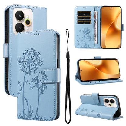 Dandelion Embossed Pattern Flip Leather Phone Case, For Realme 16T 5G, For Realme 16 Pro+ 5G Global, For Realme 16 Pro 5G Global, For Realme P4x 5G, For Realme C85 5G / 15X 5G India, For Realme C85 Pro 4G, For Realme 15T 5G, For Realme C71 4G India    ...