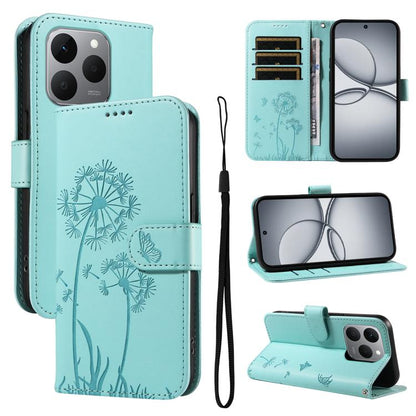 Dandelion Embossed Pattern Flip Leather Phone Case, For Realme 16T 5G, For Realme 16 Pro+ 5G Global, For Realme 16 Pro 5G Global, For Realme P4x 5G, For Realme C85 5G / 15X 5G India, For Realme C85 Pro 4G, For Realme 15T 5G, For Realme C71 4G India    ...