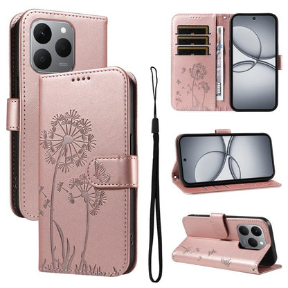 Dandelion Embossed Pattern Flip Leather Phone Case, For Realme 16T 5G, For Realme 16 Pro+ 5G Global, For Realme 16 Pro 5G Global, For Realme P4x 5G, For Realme C85 5G / 15X 5G India, For Realme C85 Pro 4G, For Realme 15T 5G, For Realme C71 4G India    ...