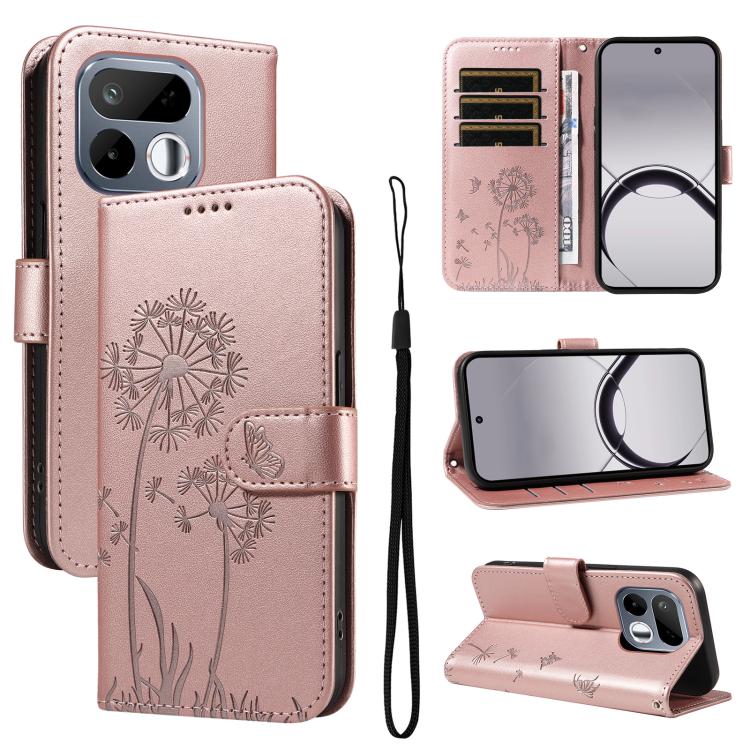 Dandelion Embossed Pattern Flip Leather Phone Case, For Realme 16T 5G, For Realme 16 Pro+ 5G Global, For Realme 16 Pro 5G Global, For Realme P4x 5G, For Realme C85 5G / 15X 5G India, For Realme C85 Pro 4G, For Realme 15T 5G, For Realme C71 4G India    ...