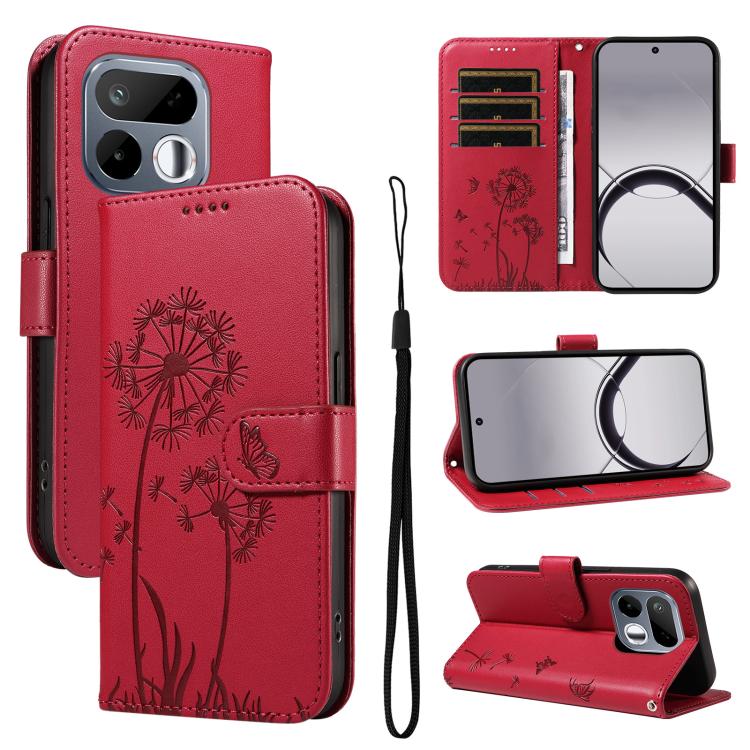 Dandelion Embossed Pattern Flip Leather Phone Case, For Realme 16T 5G, For Realme 16 Pro+ 5G Global, For Realme 16 Pro 5G Global, For Realme P4x 5G, For Realme C85 5G / 15X 5G India, For Realme C85 Pro 4G, For Realme 15T 5G, For Realme C71 4G India    ...