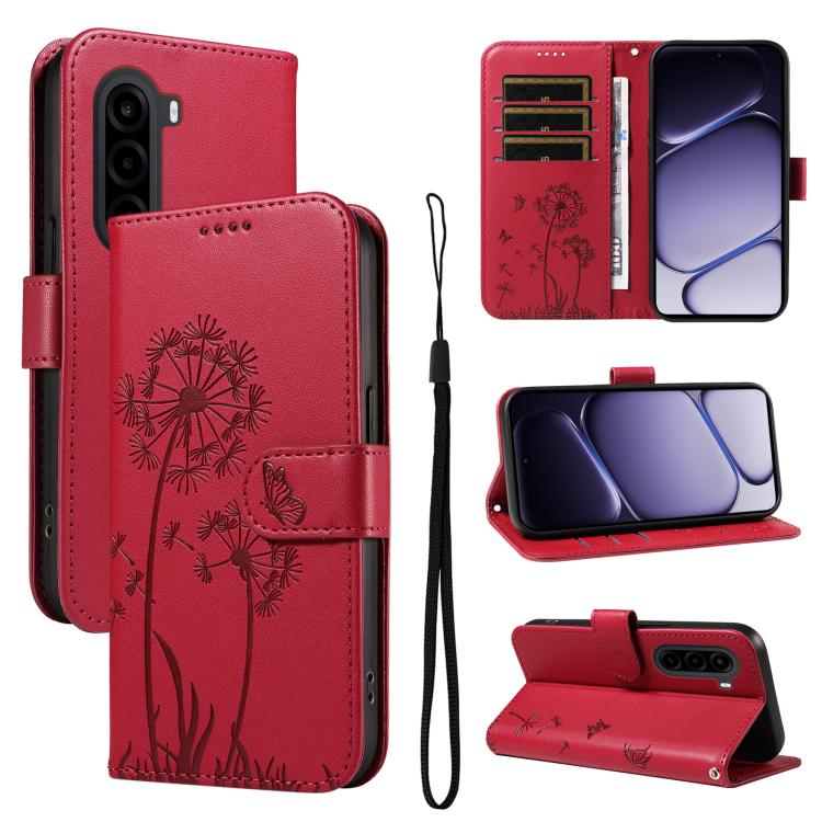 Dandelion Embossed Pattern Flip Leather Phone Case, For Realme 16T 5G, For Realme 16 Pro+ 5G Global, For Realme 16 Pro 5G Global, For Realme P4x 5G, For Realme C85 5G / 15X 5G India, For Realme C85 Pro 4G, For Realme 15T 5G, For Realme C71 4G India    ...