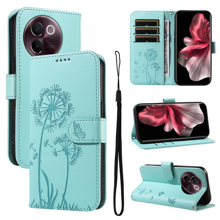Dandelion Embossed Pattern Flip Leather Phone Case, For vivo V30E / V40 Lite Global