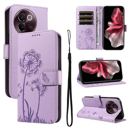 Dandelion Embossed Pattern Flip Leather Phone Case, For vivo V30E / V40 Lite Global