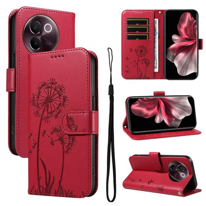 Dandelion Embossed Pattern Flip Leather Phone Case, For vivo V30E / V40 Lite Global