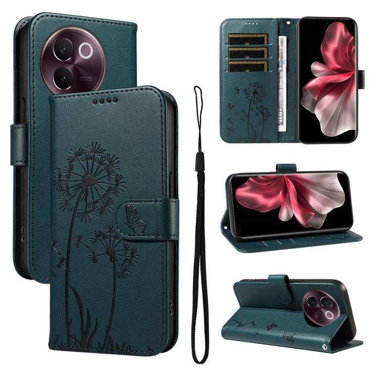 Dandelion Embossed Pattern Flip Leather Phone Case, For vivo V30E / V40 Lite Global